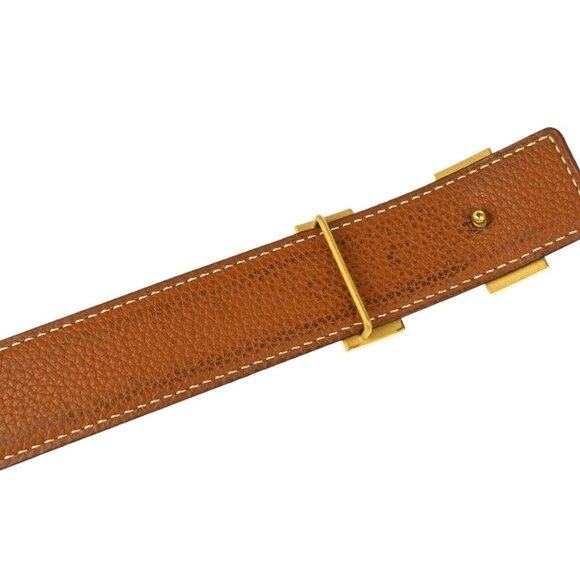 Hermes Black Box Calf Constance Reversible Belt #70 Small Good □G R 195738 - Picture 7 of 7